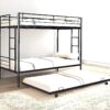 Bunk bed with trundle black