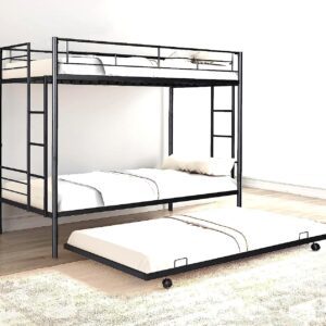 Bunk bed with trundle black