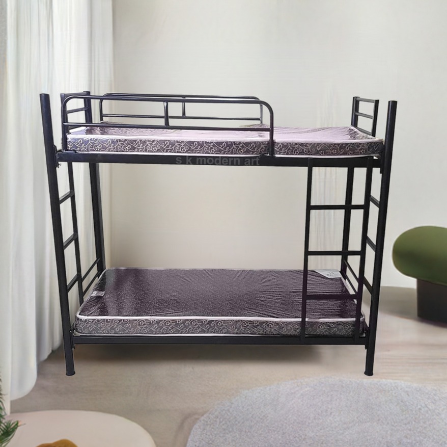 metal bunk bed black colour sk modern art