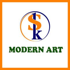 s k modern art logo