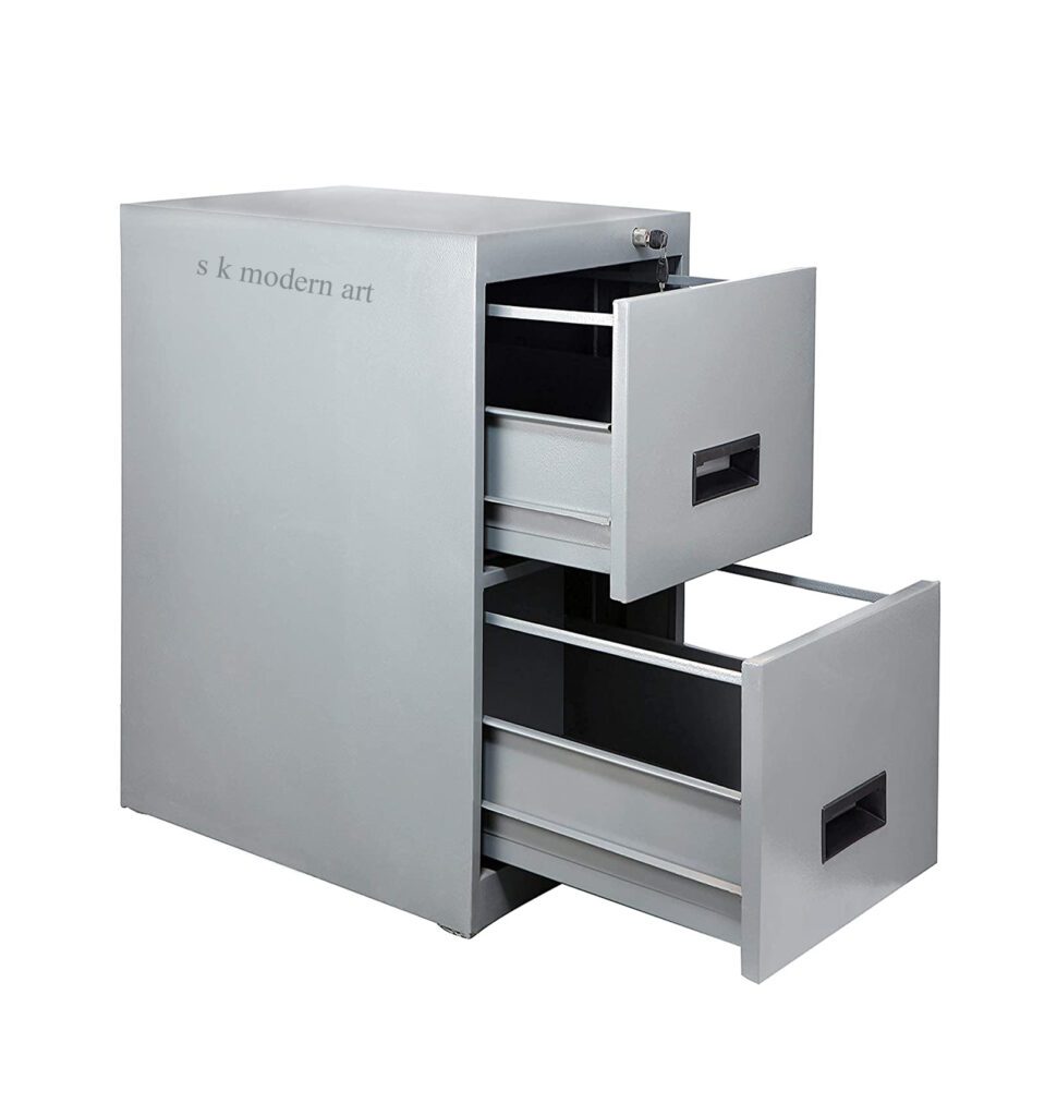 2-Drawer Metal Filing Cabinet Office Storage - s k modern art