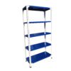 Slotted angle rack blue white color