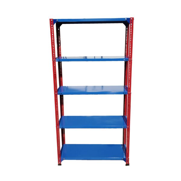 Slotted angle rack red & blue color