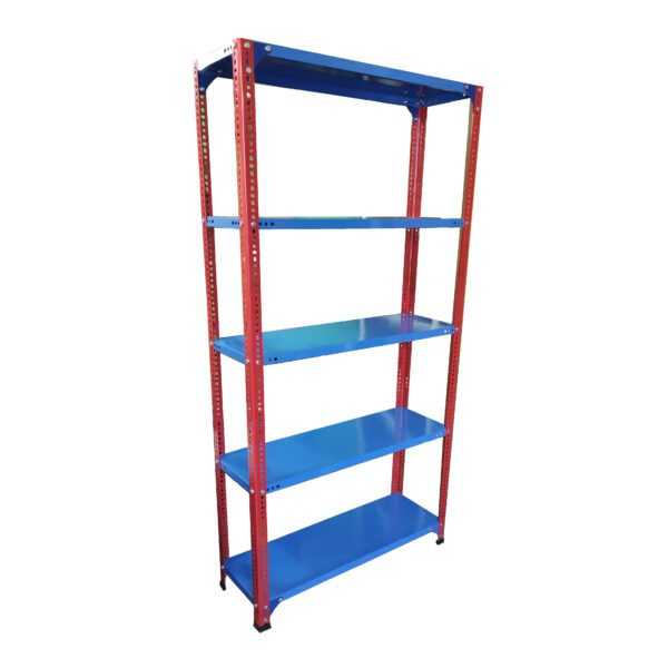 Slotted angle rack red & blue color