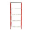 Slotted angle rack red & white color