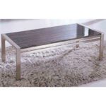 Stainless Steel Center Table for Living Room With Glass - S K MODERN ART