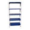 Slotted angle rack blue white color