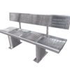 4 seater metro bench