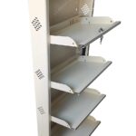 Shoe Racks for Home with Lock Wall Mounted 4 shelf Ivory Metal - S K MODERN ART