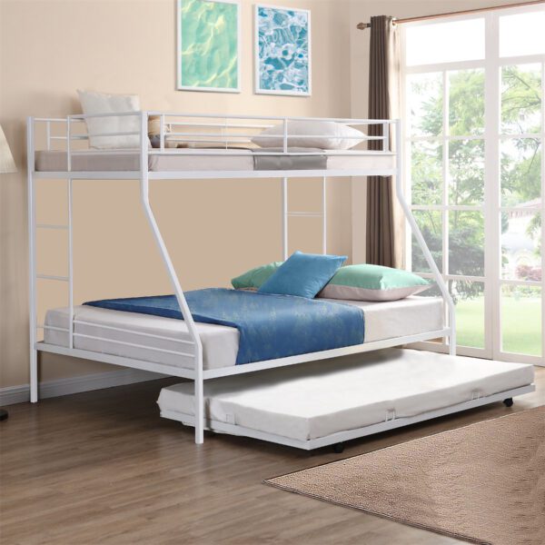 Twin over full bunk bed with trundle white jpg