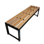 3 Seater Metal Frame Bench with FRP Fiber Strips Seat - S K MODERN ART