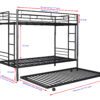 bunk bed with trundle 2.5 x 6