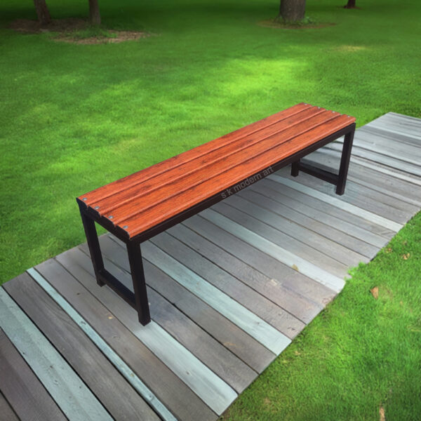 metal sitting bench top fiber strip