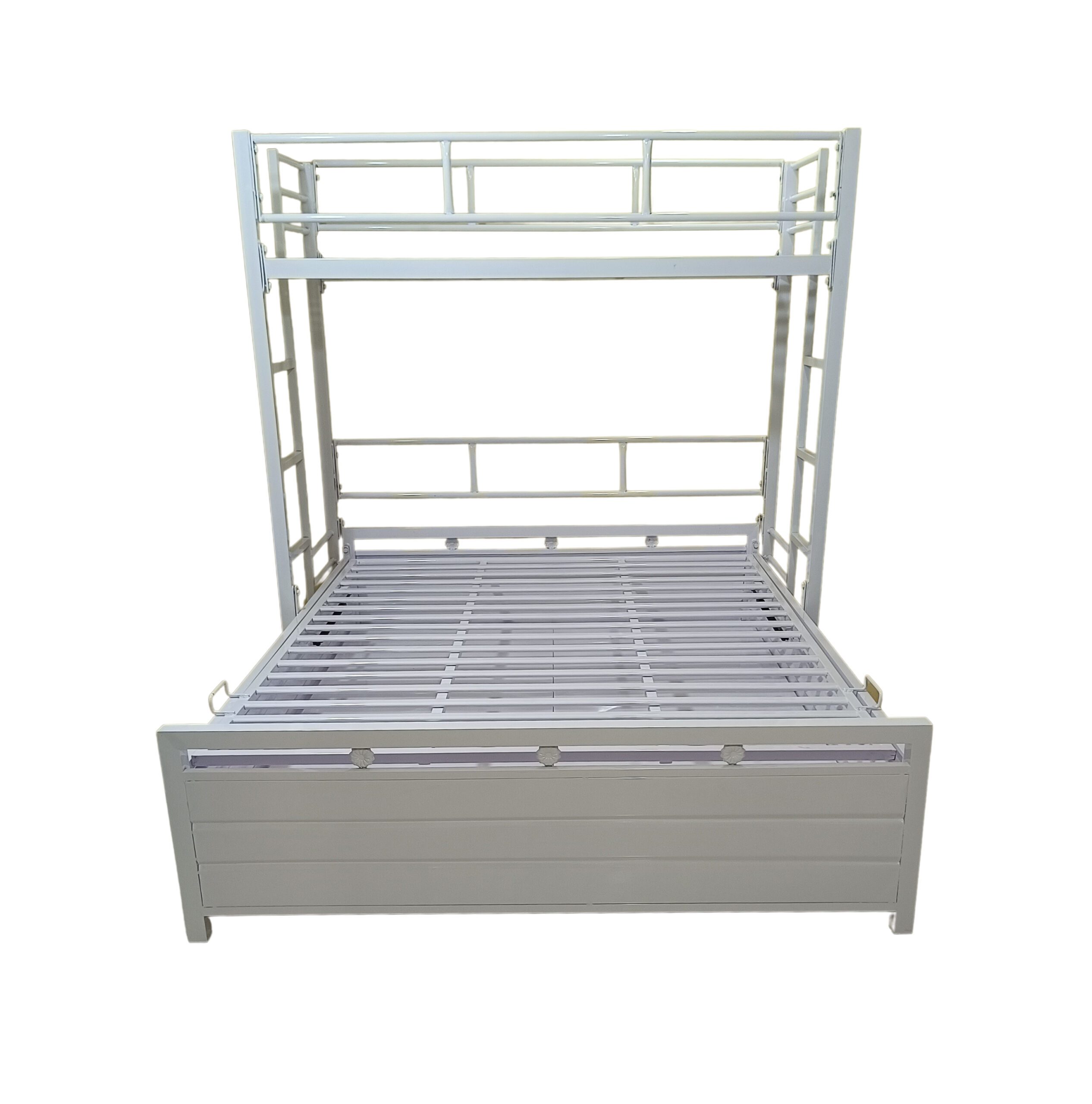 white bunk bed 1 Bunk bed with storage box