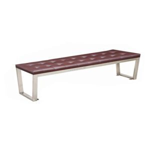 Steel bench seat with cushion