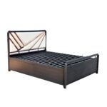 Heavy-Duty Metal Double Bed with Hydraulic Storage - S K MODERN ART