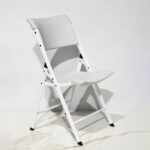 Heavy-Duty Folding Chair with Metal Frame - Sturdy Fiber Seat & Back