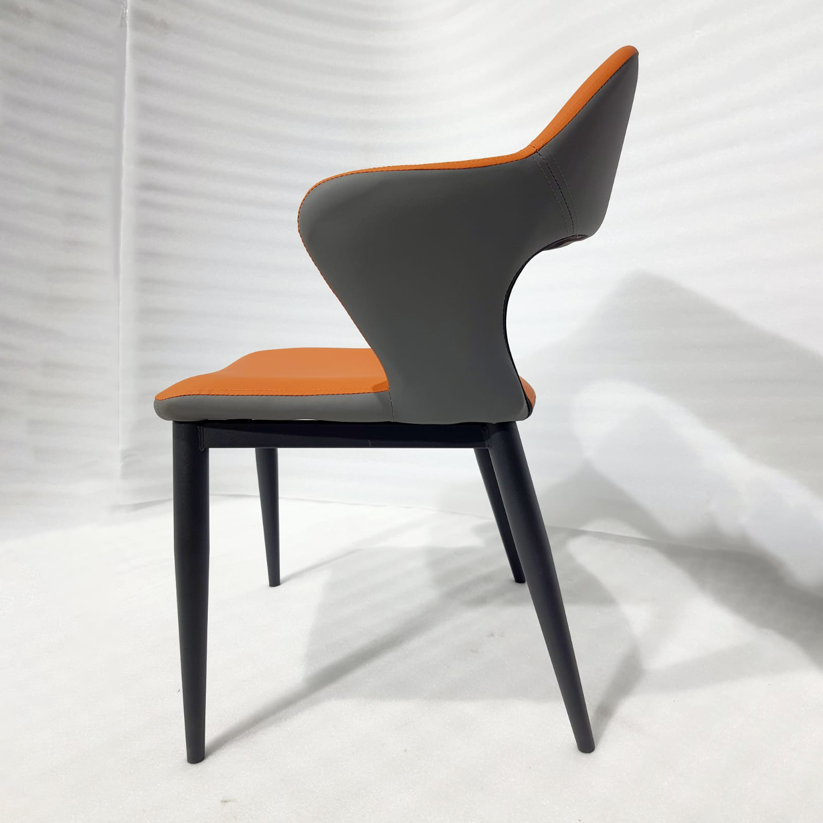 Imported chair orange and grey 1