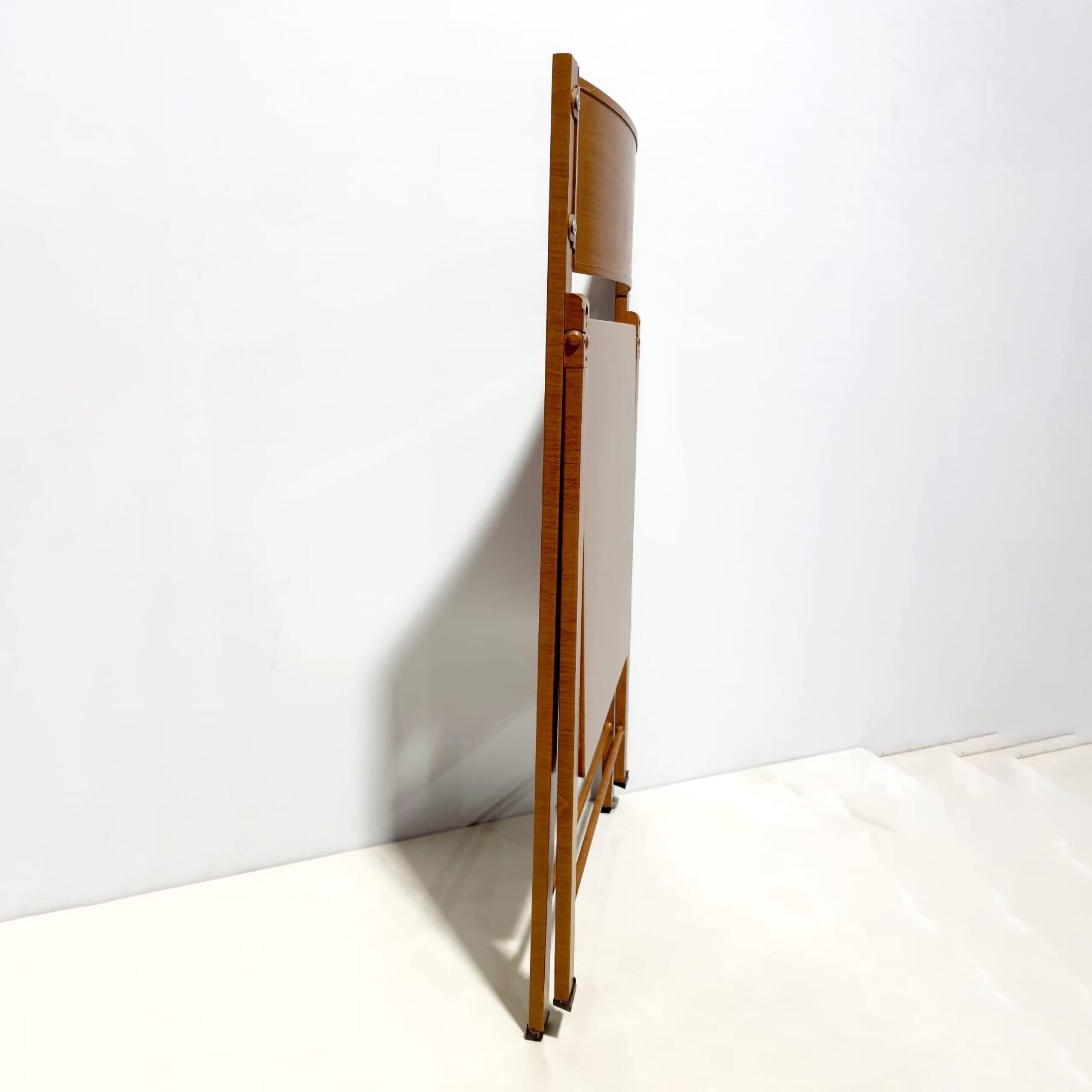 Metal folding chair wooden coating 4