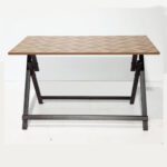 Heavy-Duty Folding Table with Wooden Ply Top