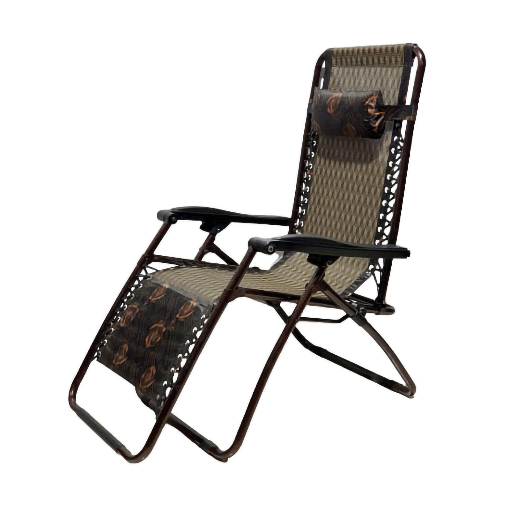 Heavy-Duty Metal Folding Recliner Relaxing Chair With Arm Rest - S K ...