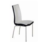 Stainless Steel Dining Chair with Luxurious Rexine Cushion