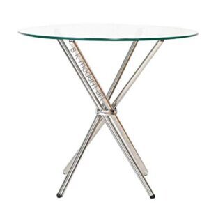 Dining table round glass