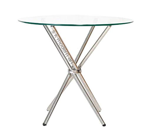 Dining table round glass