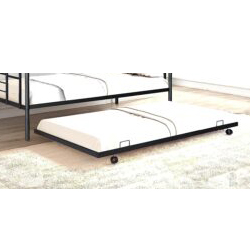 Metal Trundle bed Frame Without Mattress (black, 3 x 6 feet)